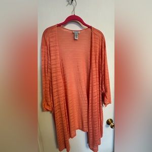 3/4 length sleeve open drape cardigan.